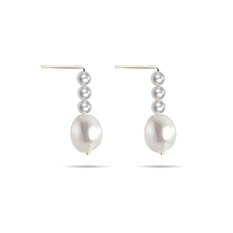 Joy Pearl Silver Stud Earrings - Stylish & Healing Gem Jewels