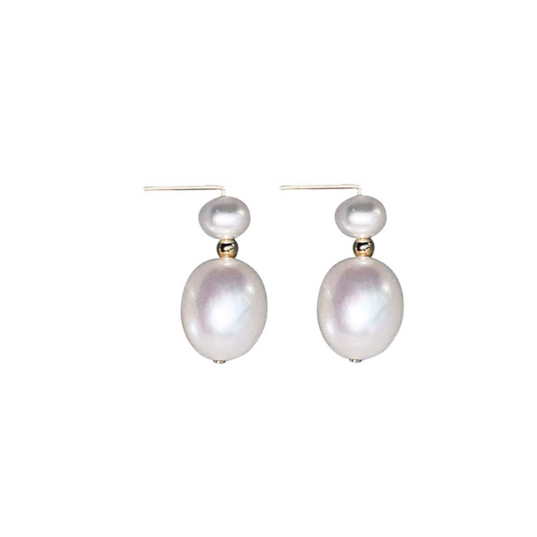 Vida Pearl Silver Stud Earrings - Stylish & Healing Gem Jewels